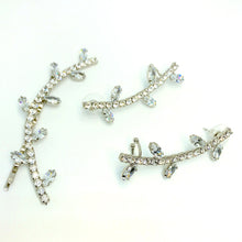 Set Rhinestone Ear Cuff Earrings & Clip -3 Pieces