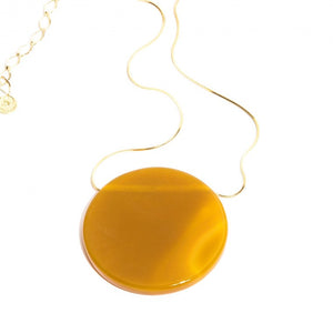 Agate Disc Necklace