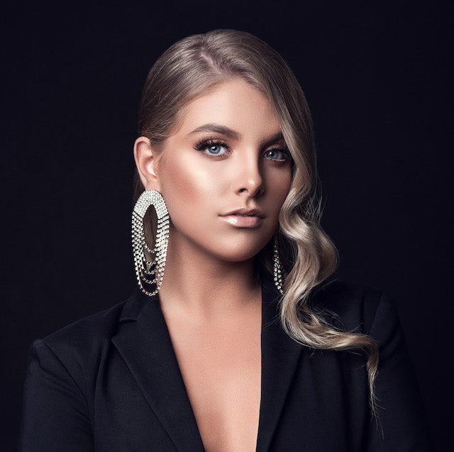 Rhinestone Cascading Earrings