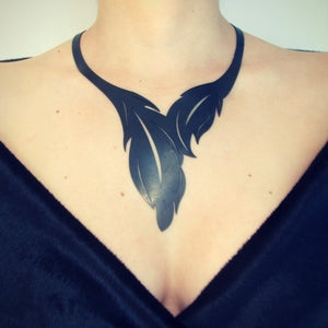Feather Rubber Necklace