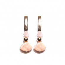 Light Pink Quartz-Nude Apatite Earrings