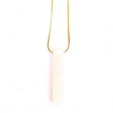 White Agate Fillet Necklace - Gold Plated