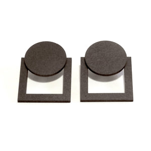 Square Circle Earrings